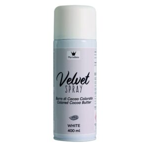 martellato white coloured cocoa butter velvet spray 400ml p12460 43751 image